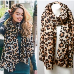 Soft and cozy animal print scarf